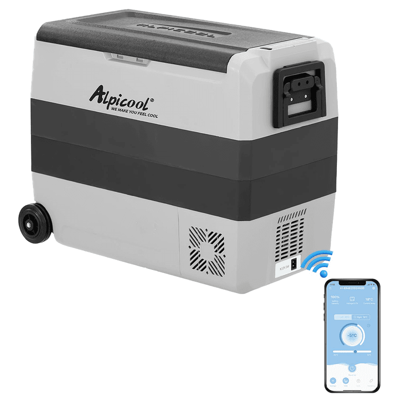 Alpicool T60 60L Portable Compressor Fridge, 12V Electric Mini Freezer, Car Camping Refrigerator, Truck, Boat, Home, USB Port, -20℃ to 20℃