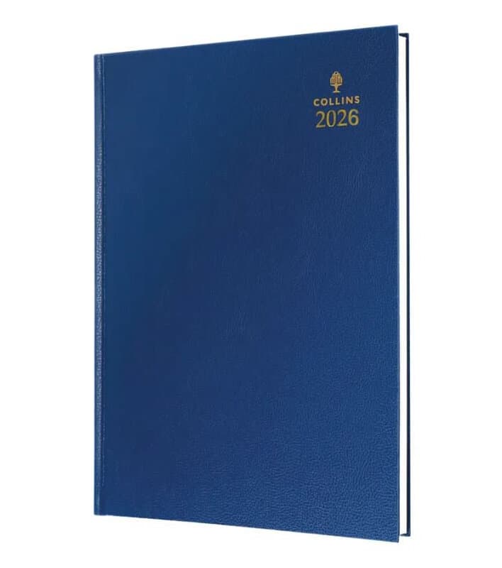 Collins 44 A4 Desk Diary 2026 Blue