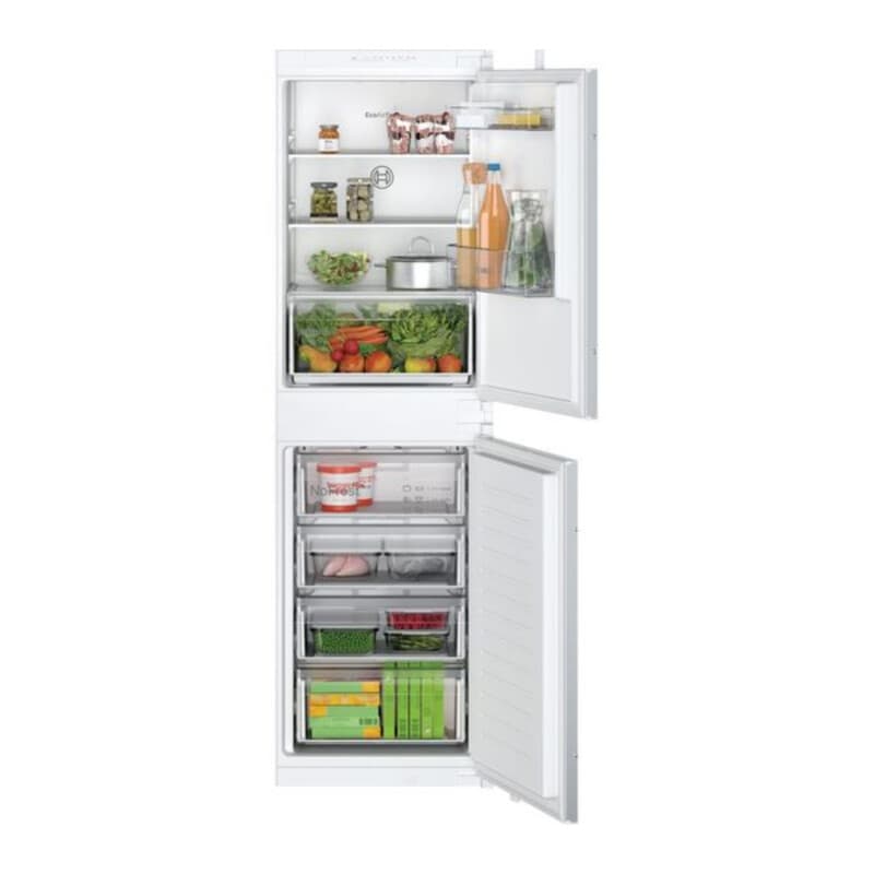 Bosch Series 2 KIN85NSE0G 177cm Frost Free Integrated 50/50 Fridge Freezer Sliding Hinge - 249L - E Rated