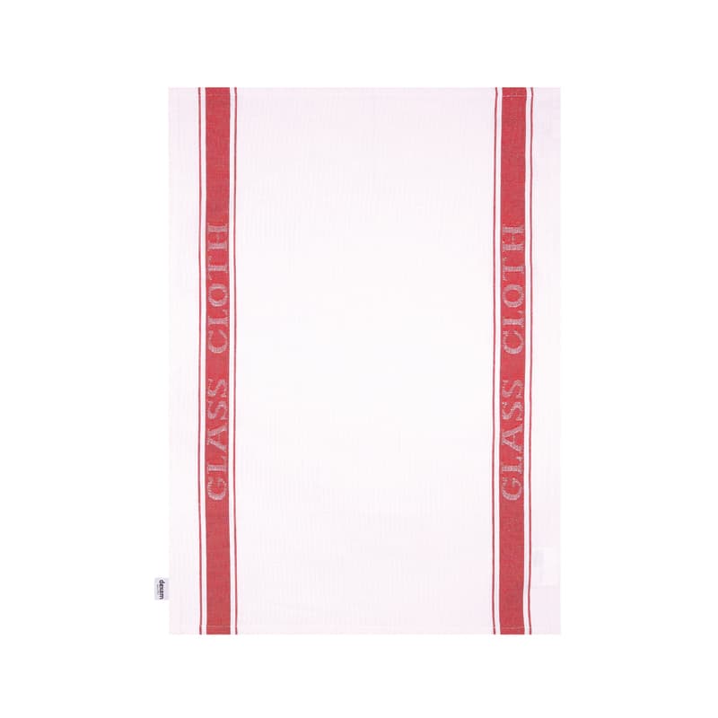 Dexam Glass Cloth Love Colour Cotton/Linen Scarlet Red 50x70cm