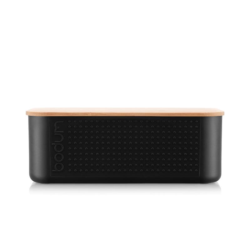 Bodum BISTRO Bread Box Small - Black with Bamboo Lid