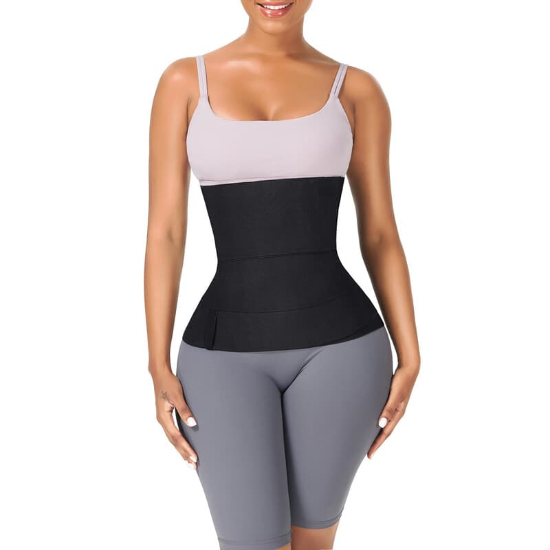 Feelingirl Women and Men Fitness Tummy Firm Control Wrap Waist Trainer Fits All Size M Black, Couple Gift Perfect Gift