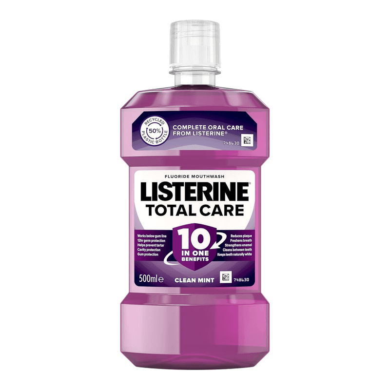 Listerine Total Care 10-in-1 Benefit Clean Mint Mouthwash 500ml