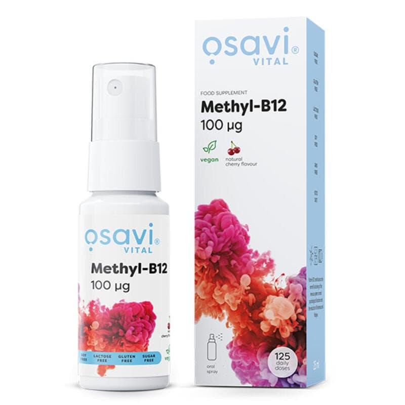 Osavi Vitamin B12 Energy Metabolism Oral Spray 100mcg Cherry Flavour - 25ml