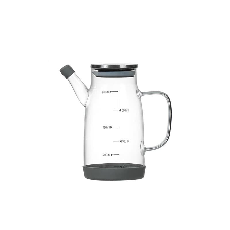 BJ 600ml Transparent High Borosilicate Glass Oil Pot