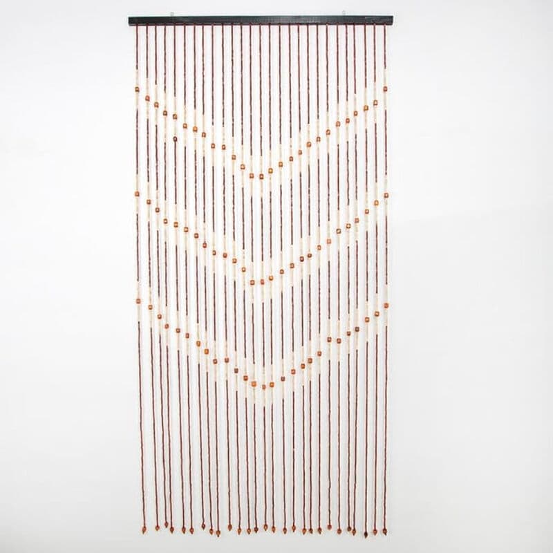 CHZIMADE 1PC "V"figure 90X175cm (27 Strips) Wooden Beads Door Curtain Blinds Screen Room Divider Decor