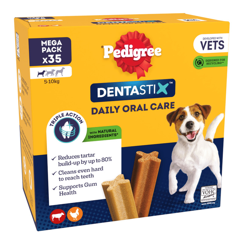 Pedigree Dentastix Daily Dental Chews Small Dog Treat 35 Sticks 550g