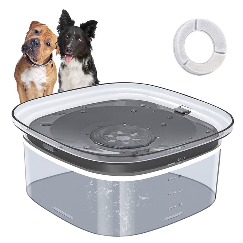 Blinkit 0139 Pet Floating Water Bowl / Basic Dog Bowl, 4L Large Capacity, Slow Drinking Splash-Proof Design, Built-in Filter for Water Quality,