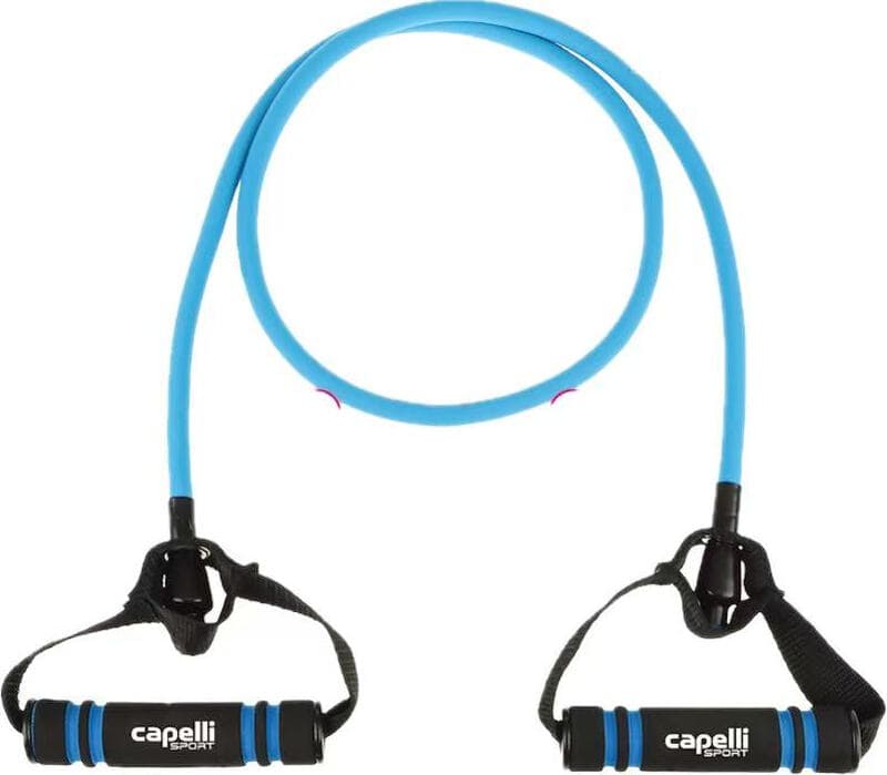 Capelli Sport Medium Resistance Band - Latex 120cm Resistance Bands with Handles, Single Resistance Bands, Exercise Bands with Handles, for