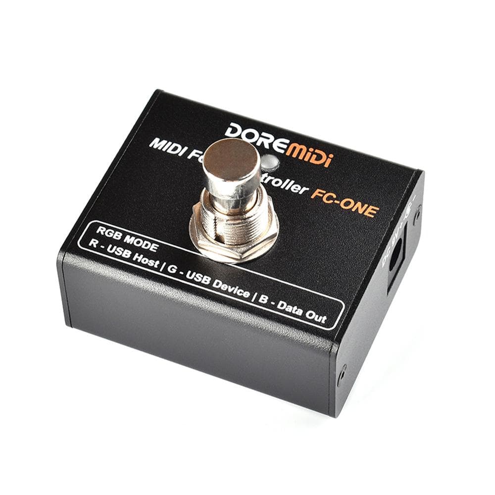 DOREMiDi MIDI Foot Controller Electric Guitar MIDI Effects Pedal Plug and Play MIDI Output Ports black