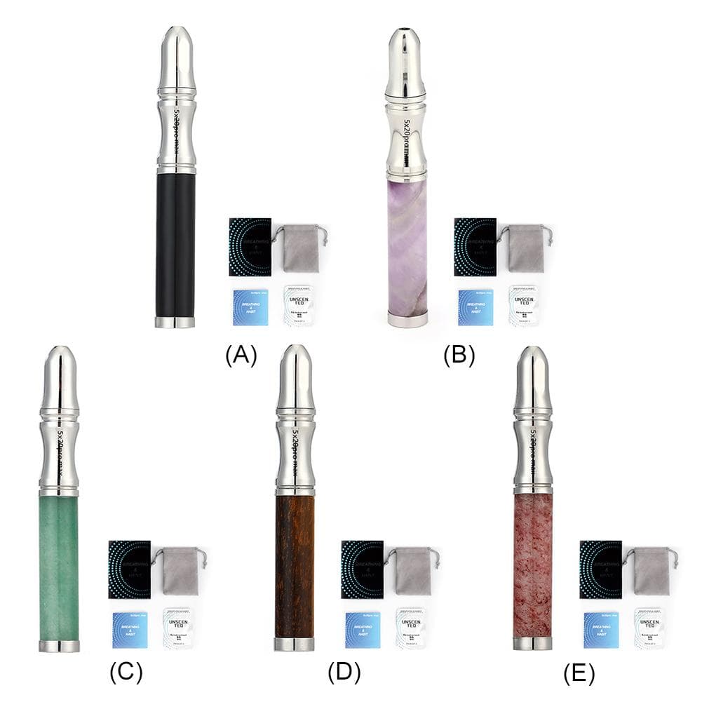 Quit Smoking Breath Stick Infused Essential Oil Flavors Anxiety Relief Aromatherapy Stainless Steel Quit Vaping Meditation Tools