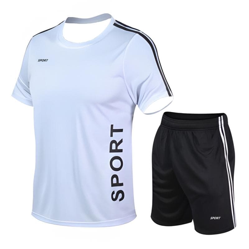 Summer Gym Sport Set Men Running Set Tracksuit Quick Dry Training Jogging Set Short Sleeve Fitness Suit Male Tight Sportswear cm