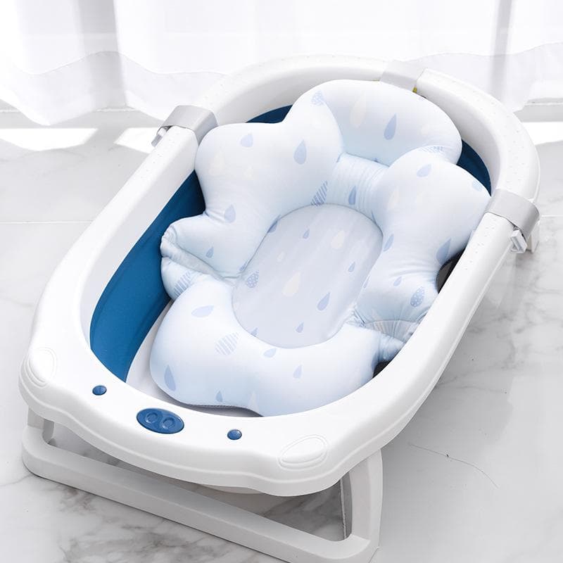 Baby Bath Mat Baby Bath Seat Support Mat Newborn Bath Tub Seat Baby Bath Tub Nonslip Pad Safety Bath Support Soft Cushion Mat Pillow cm white