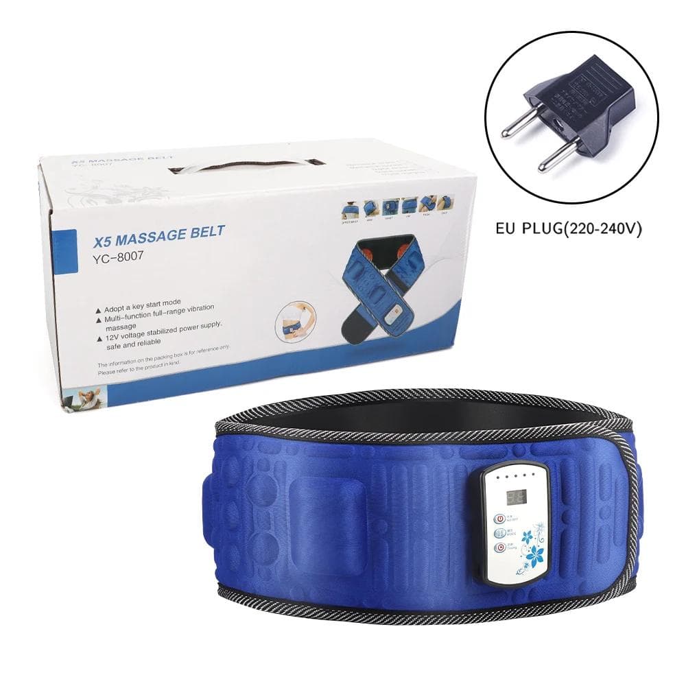 Electric Massage Slimming Belt Lose Weight Fitness Fat Burning Vibration Abdominal Belly Muscle Trainer Stimulator Plug-in Type