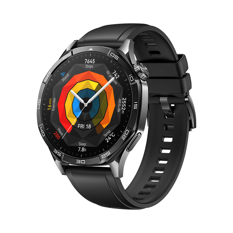 HUAWEI WATCH GT 5 46MM Black / Up to 2-week Battery life / All-New running and cycling experience / Sleep monitoring / Bluetooth Call / Water