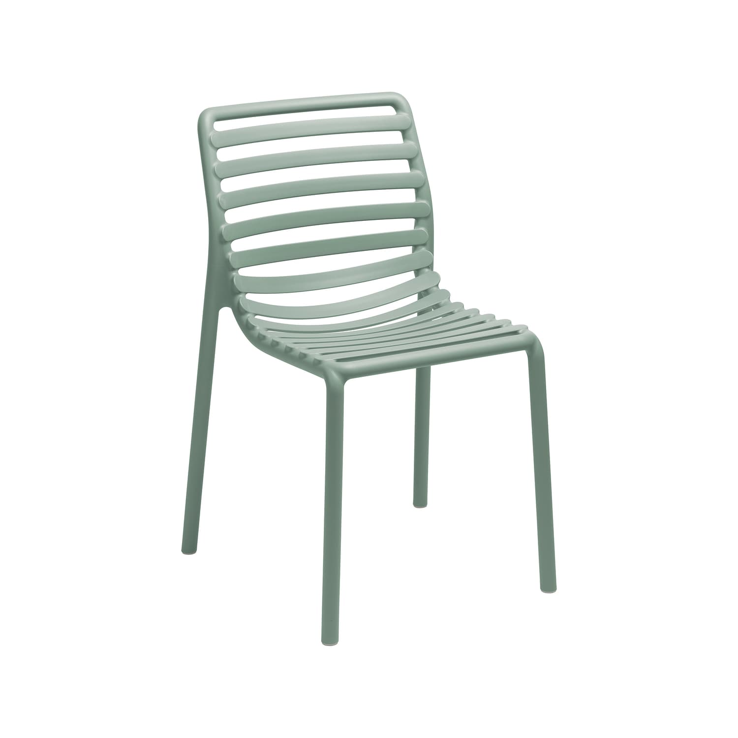 NARDI - Set of 6 Stacking chairs Doga - Green - Fibreglass resin - Designer Raffaello Galiotto