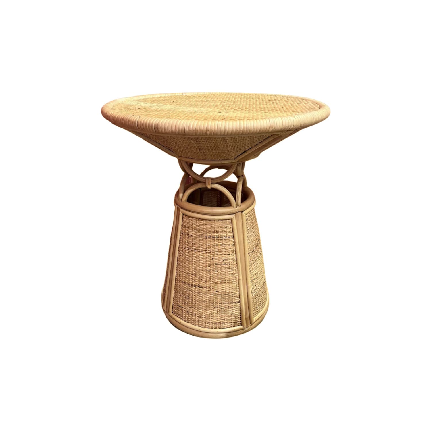 POPUS EDITIONS - End table TOFFEE - Beige - Rattan
