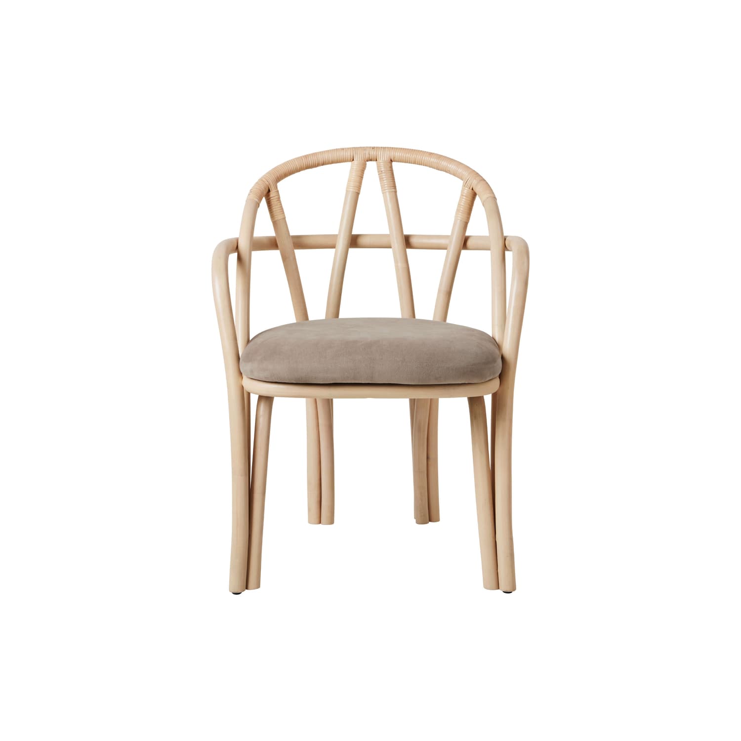 Gubi - Armchair Bistra - Natural wood - Rattan - Designer Michele de Lucchi