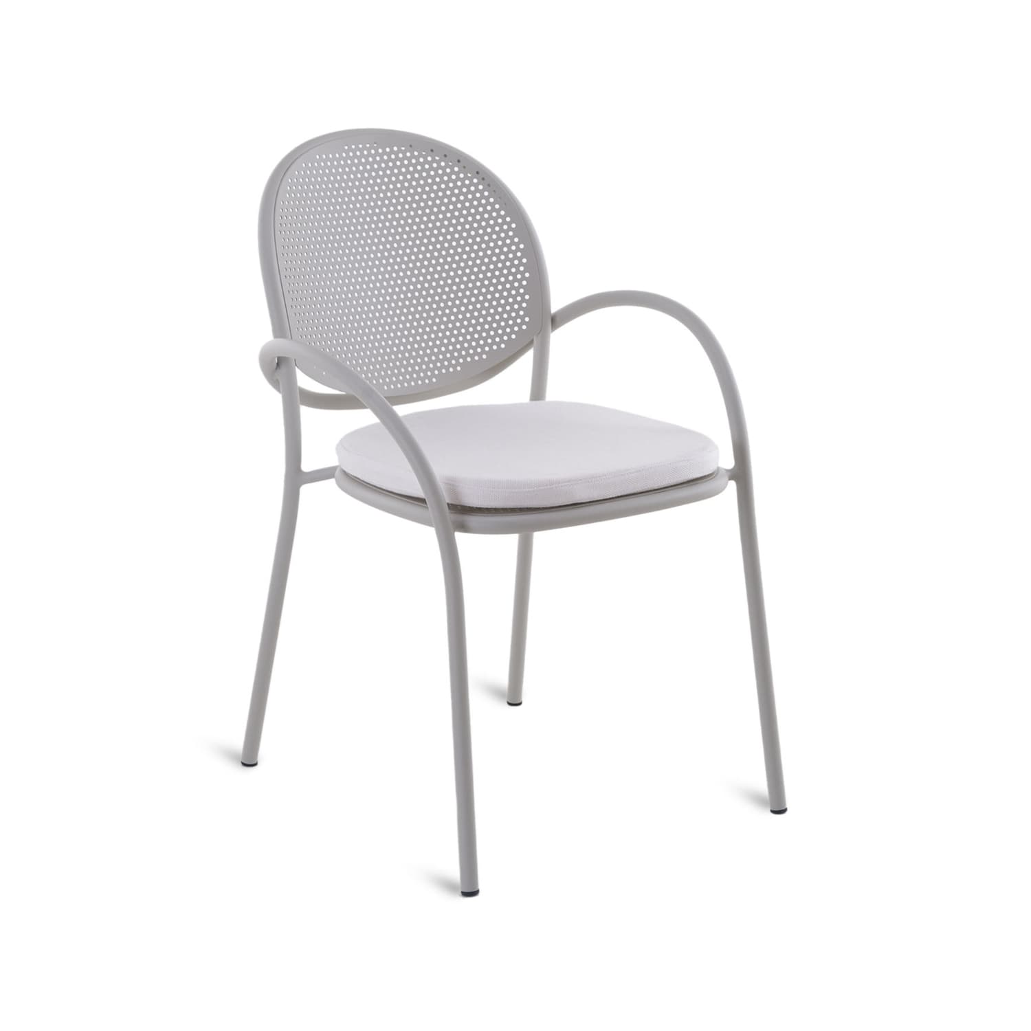 Unopiu - Armchair Les Arcs - Grey - Acrylic fabric - Designer Meneghello Paolelli Associati
