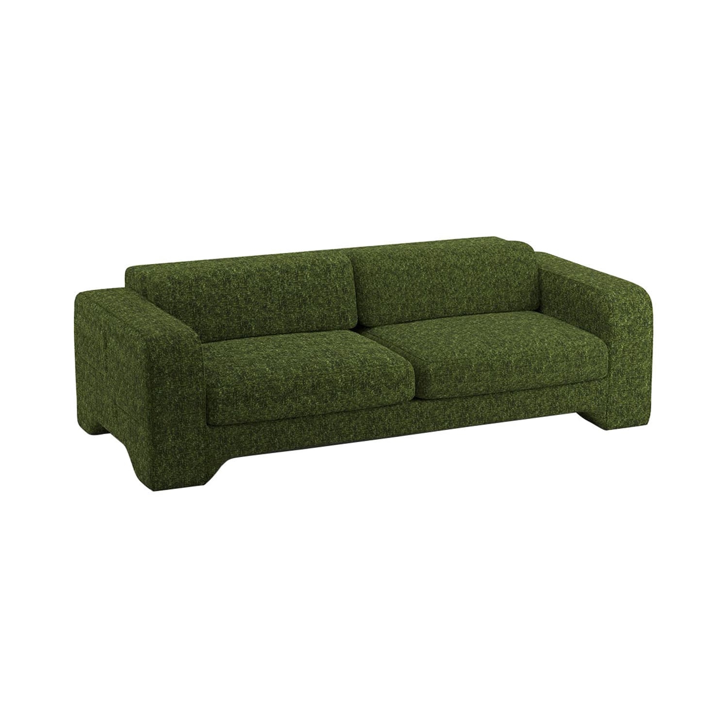 POPUS EDITIONS - 3 & more seater sofa Giovana - Green - Chenille velvet - Designer Fanny Gicquel