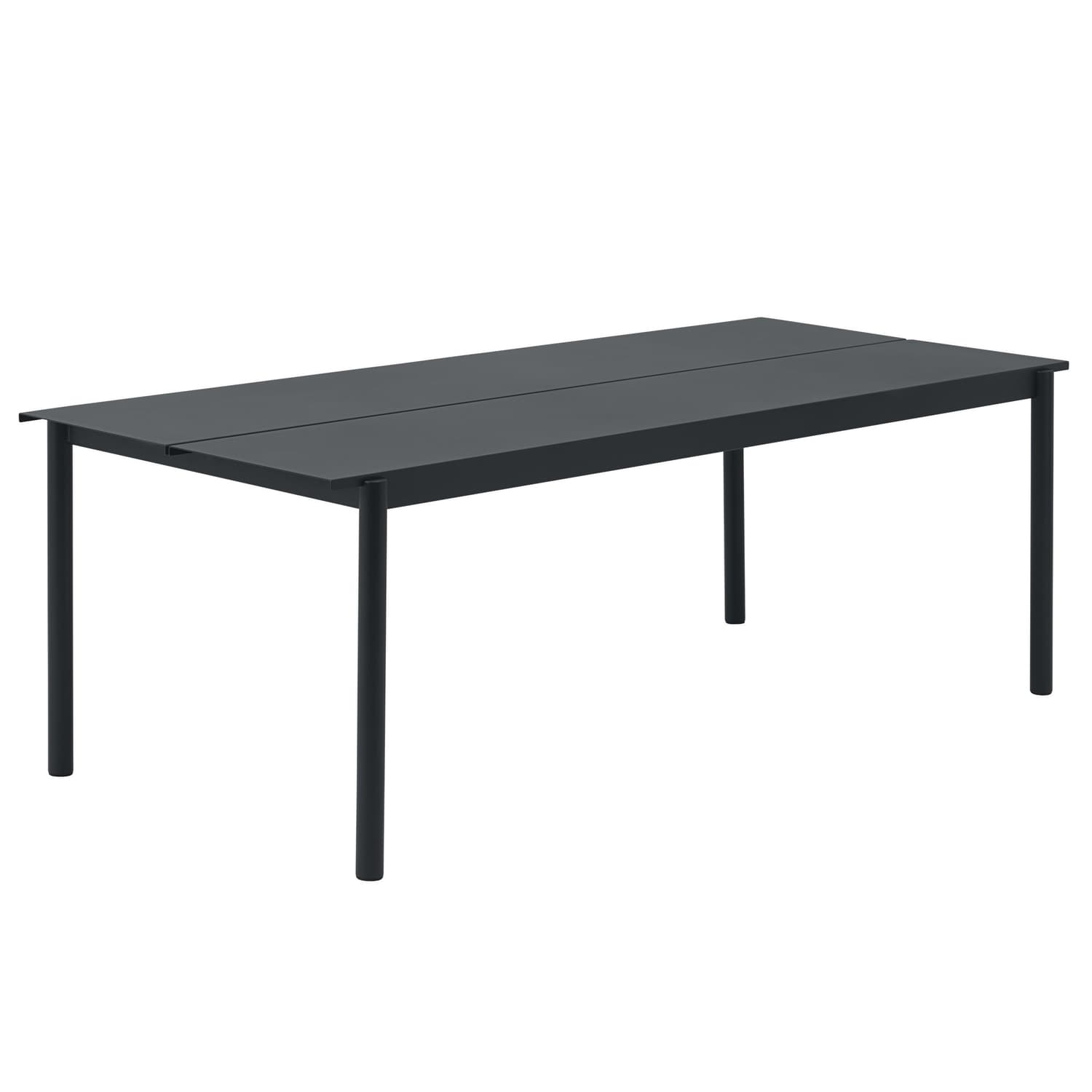 Muuto - Rectangular table Linear - Black - Powder-coated steel - Designer Thomas Bentzen