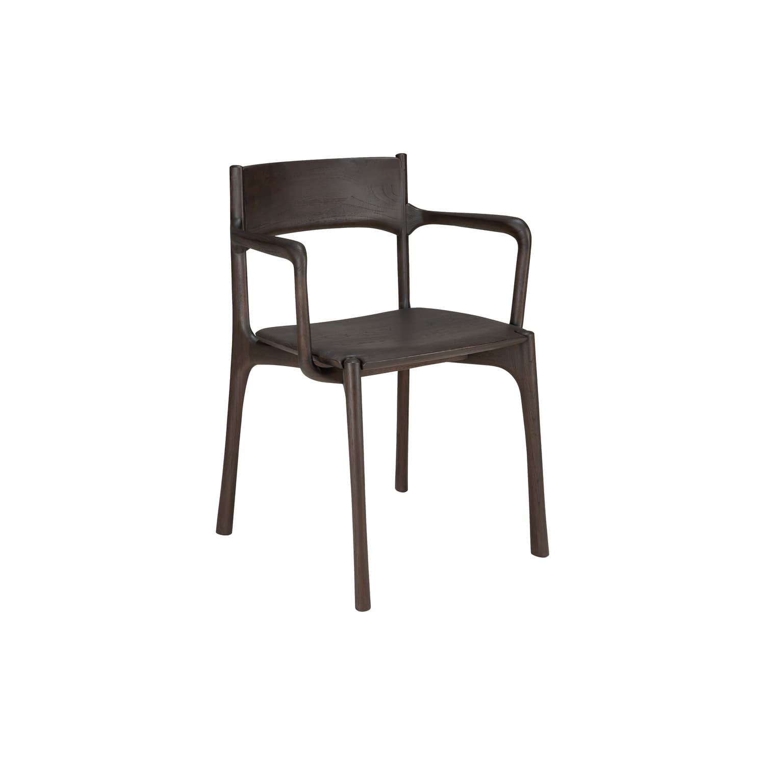 Ethnicraft - Dining chair PI - Brown - Solid teak - Designer Alain van Havre