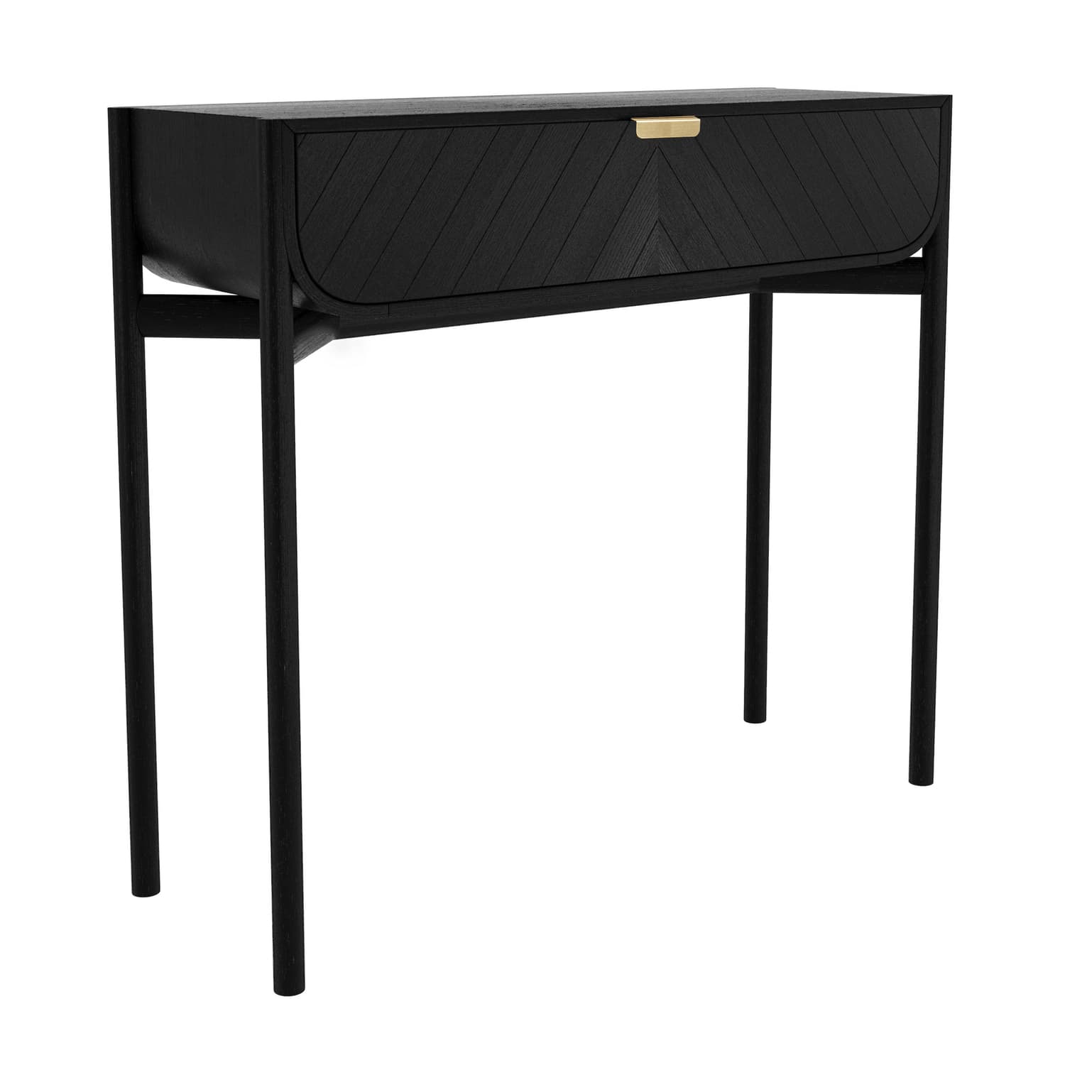 Hartô - Console Marius - Black - Tinted oak wood - Designer Pierre-François Dubois