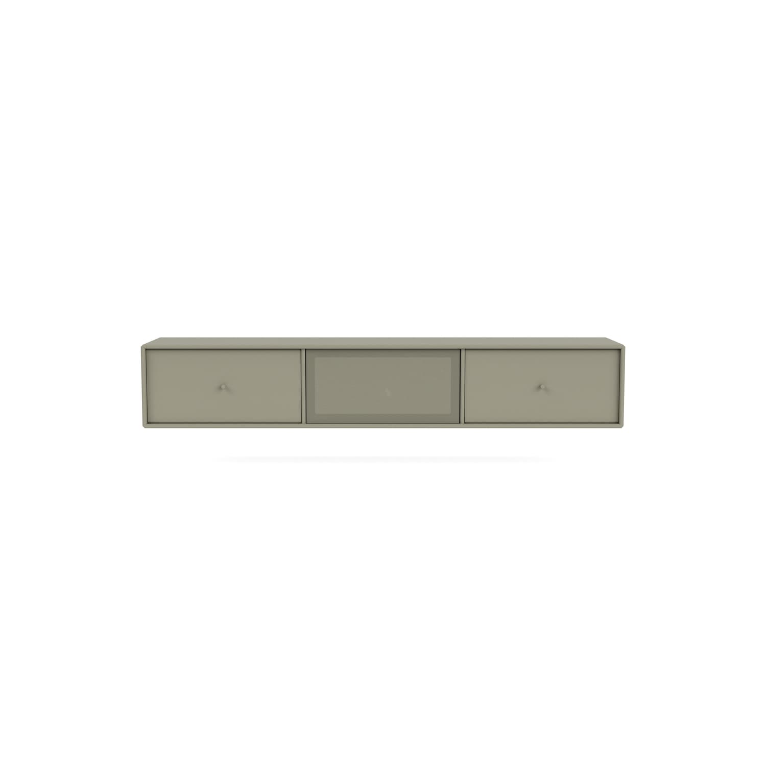 MONTANA - Wall-mounted TV unit Meuble TV - Grey - Perforated steel - Designer Peter J. Lassen
