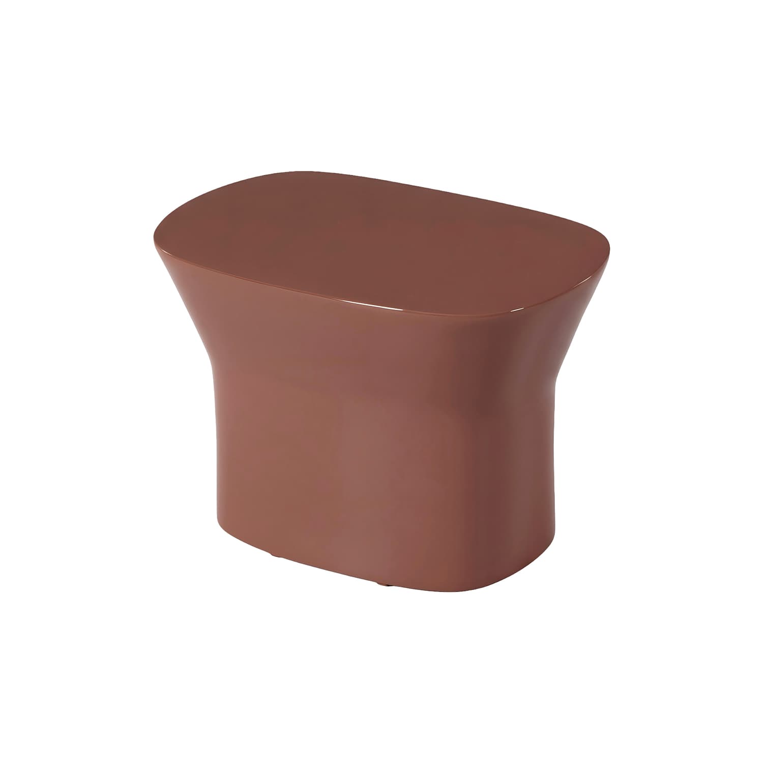 Unopiu - End table Egadi - Orange - Enamelled cement - Designer Andrea Steidl