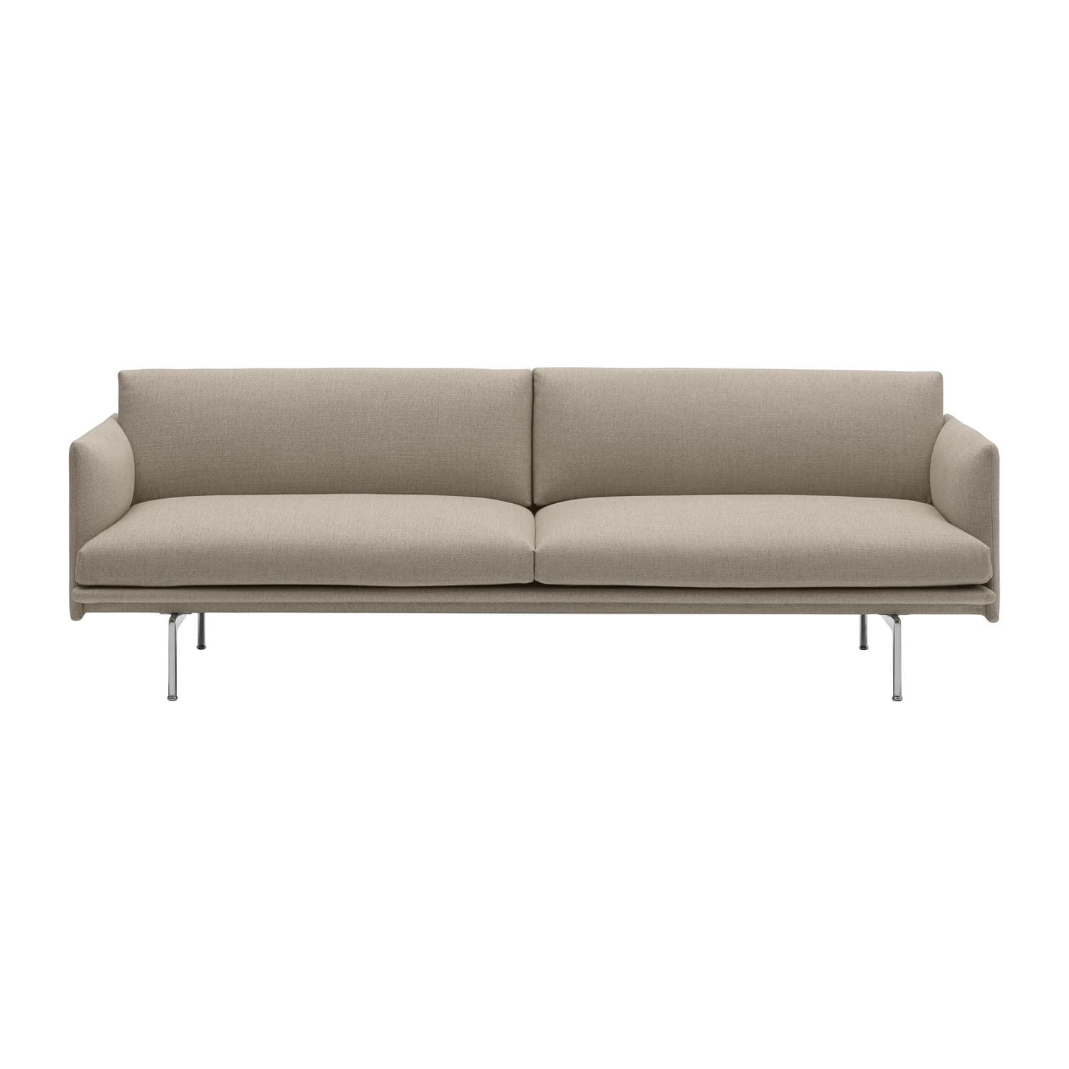 Muuto - 3 & more seater sofa Outline - Beige - Down - Designer Anderssen & Voll