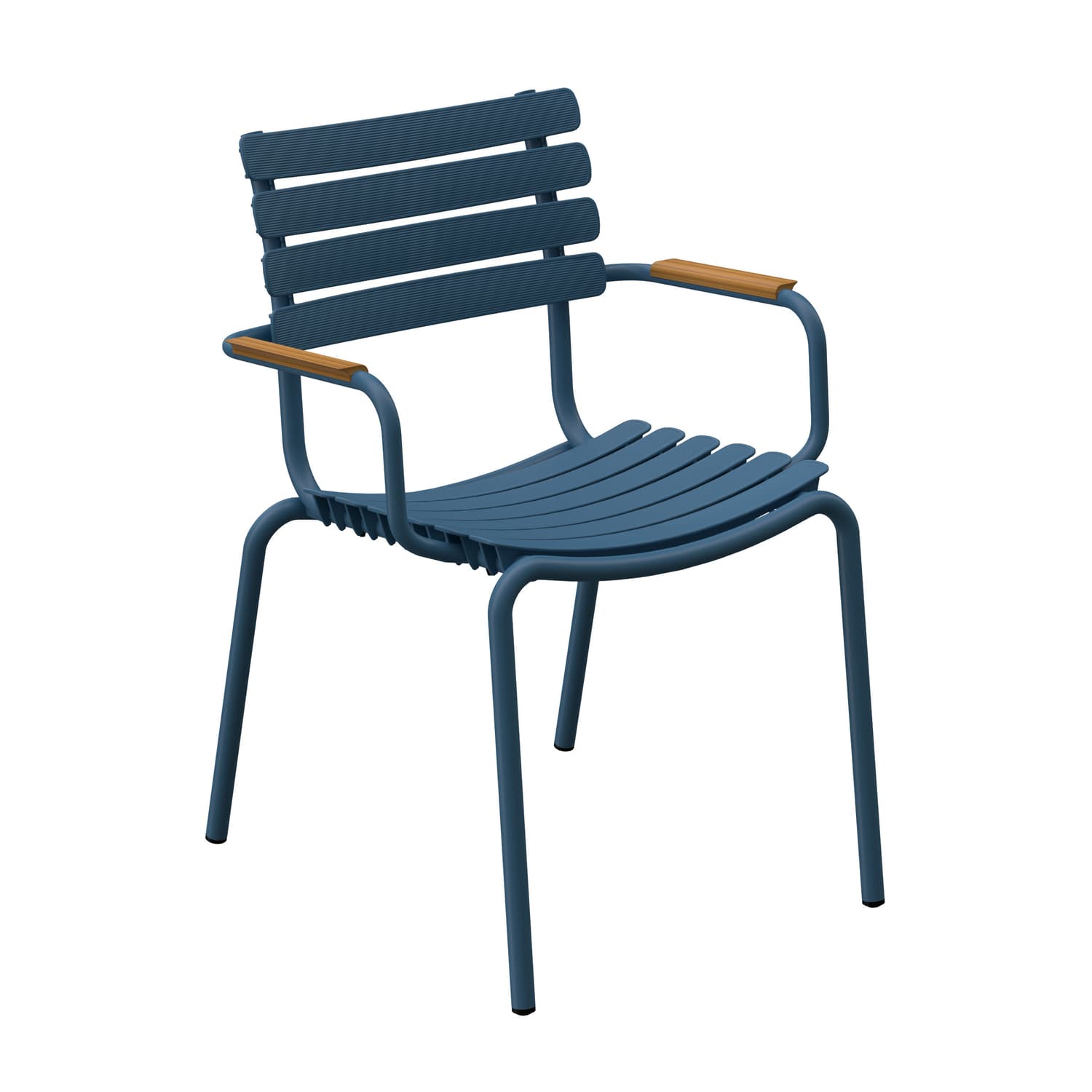 Houe - Stackable armchair ReCLIPS - Blue - Recycled plastic - Designer Henrik Pedersen