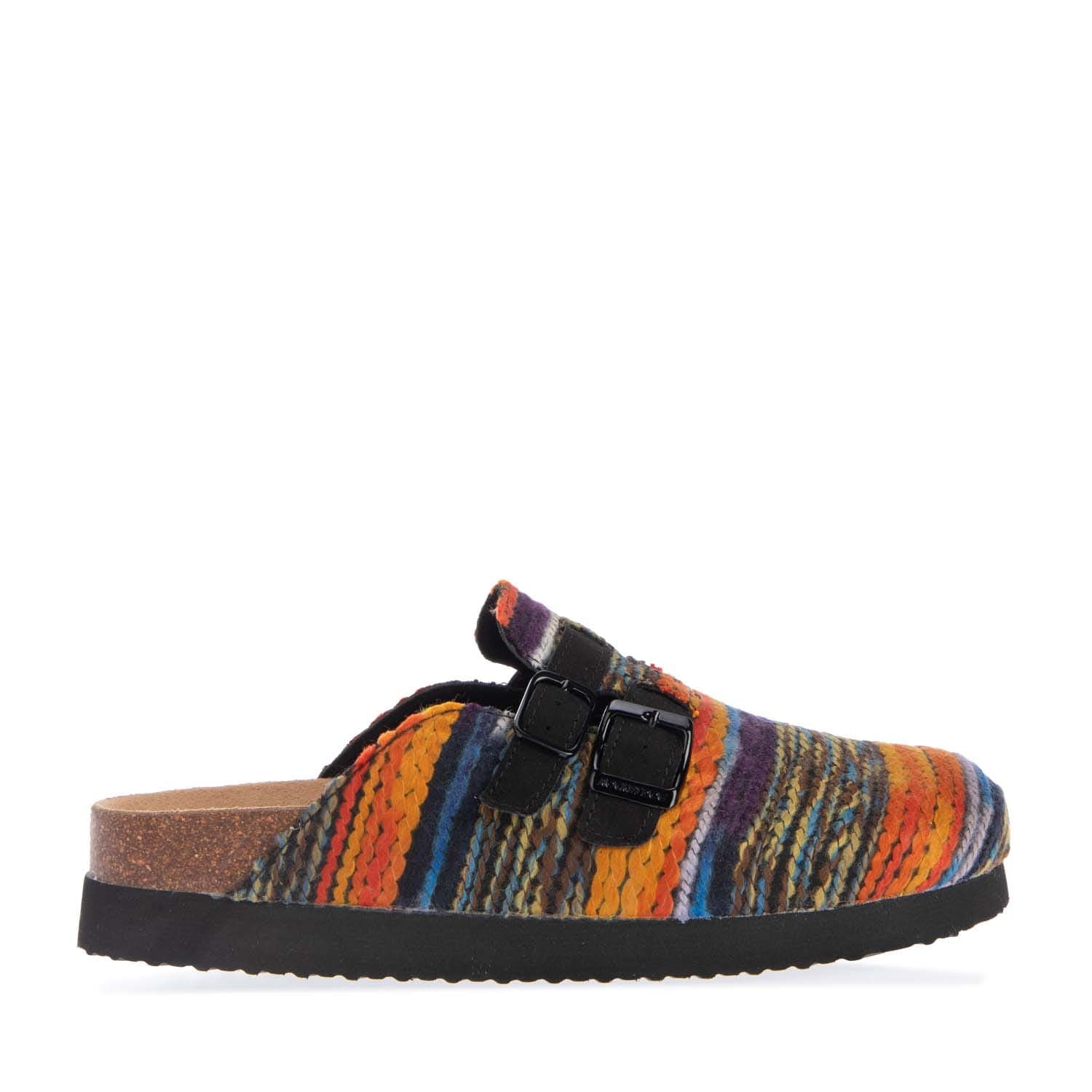 Rocket Dog Womens Abelplus Stripe Clog Slippers in multi colour - Multicolour Textile - Size UK 6