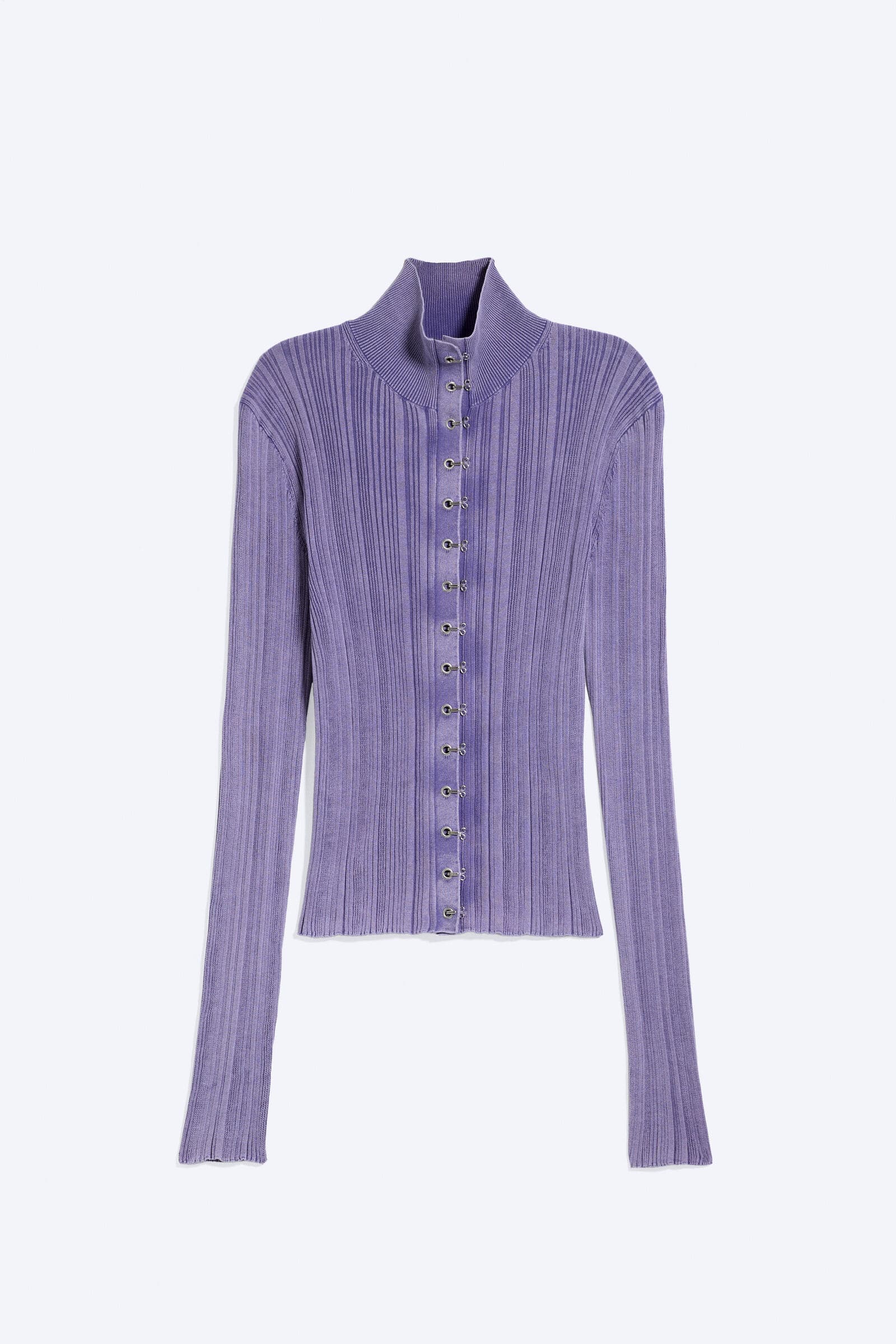 Ribbed fitted cardigan