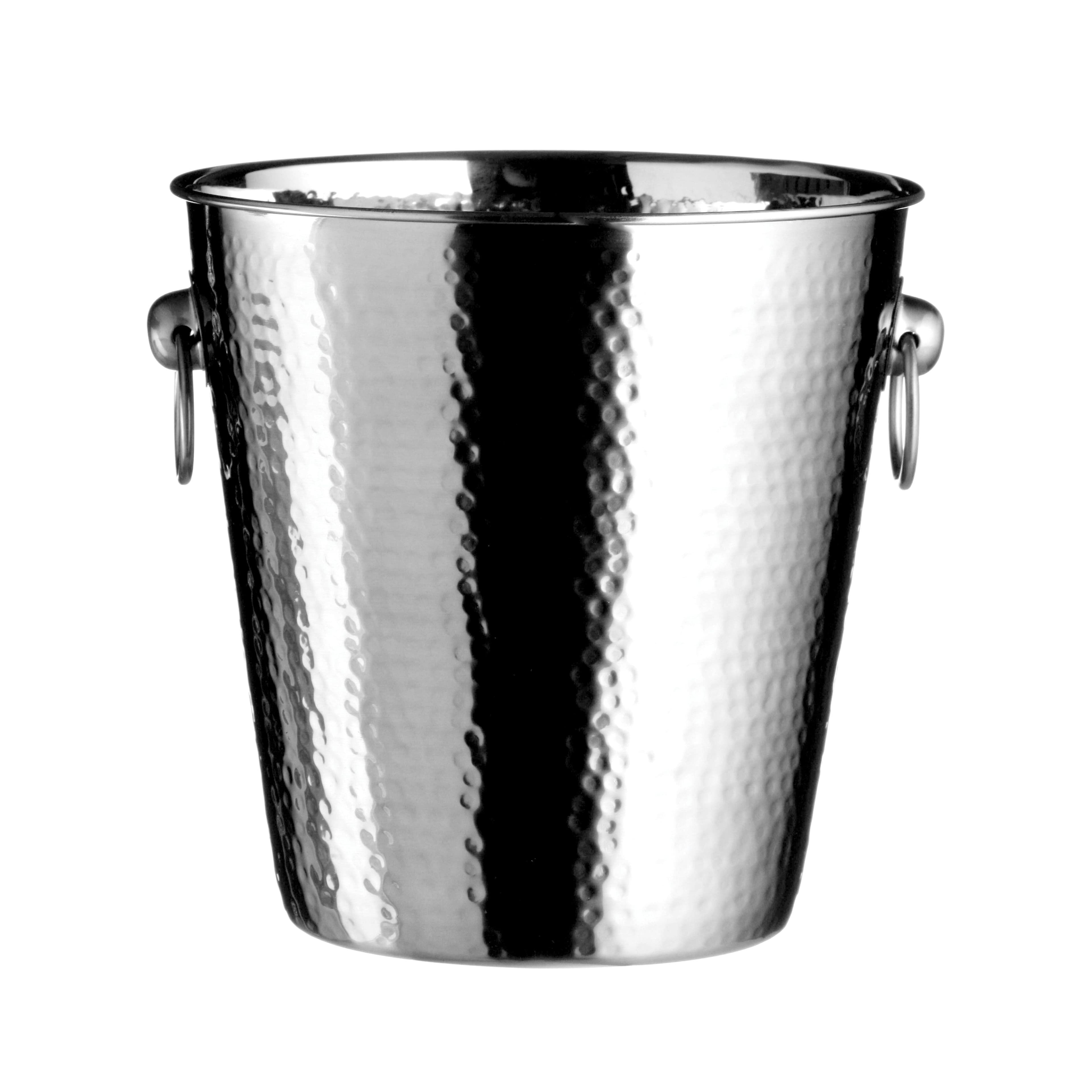 Orsina Mixology Hammered Effect Stainless Steel Champagne Bucket in Silver