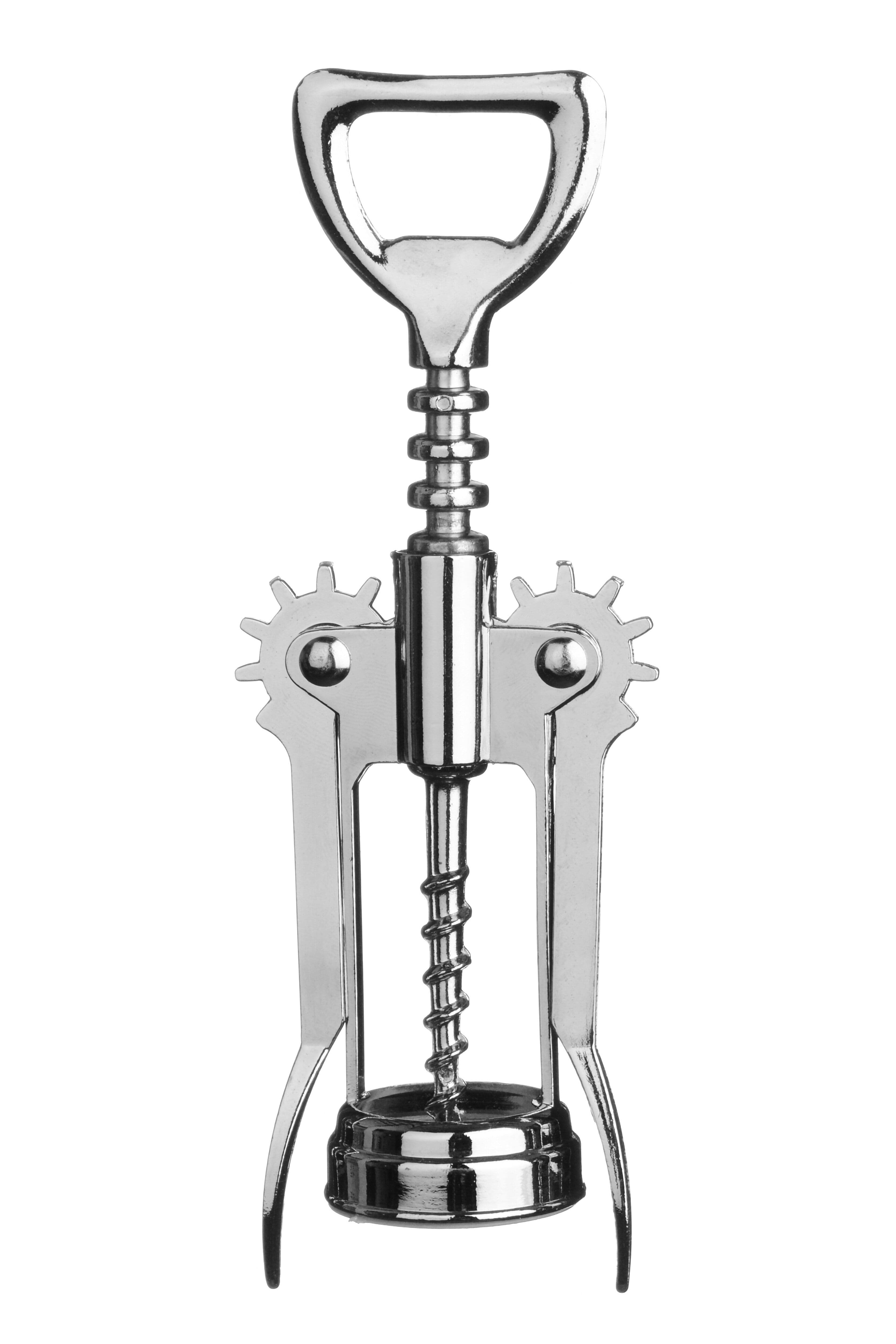 Orsina Effortless Wing Corkscrew, Durable Wing Corkscrew For Kitchen, Chrome Plated Bottle Opener For Kitchen in Silver