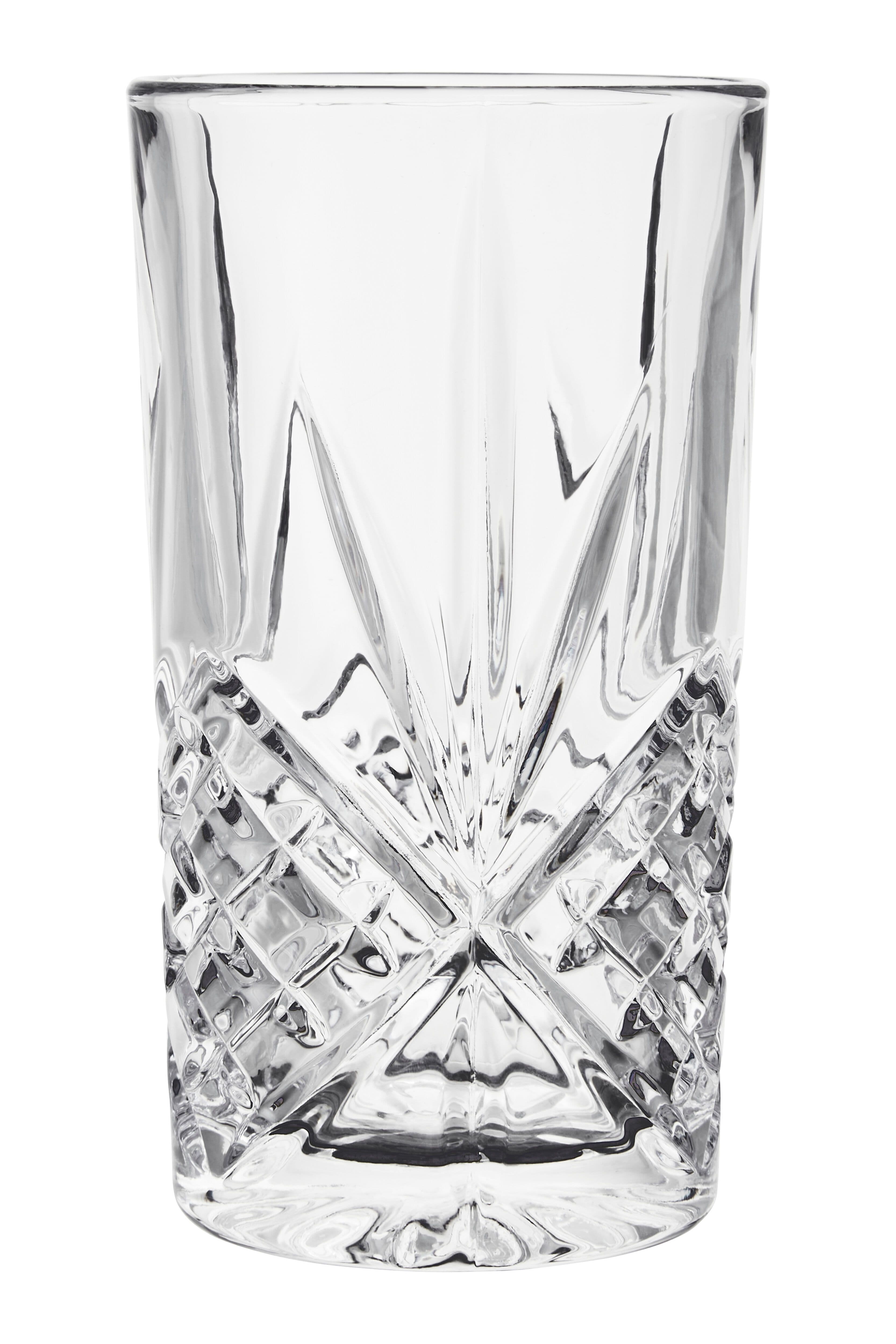 Orsina Set Of Four Beaufort Crystal High Ball Glasses in Clear