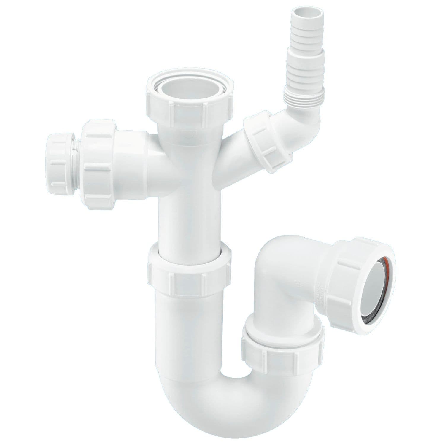 McAlpine ASC10-CO 75mm Water Seal 1.5" Multifit Outlet Tubular Swivel Sink T in White