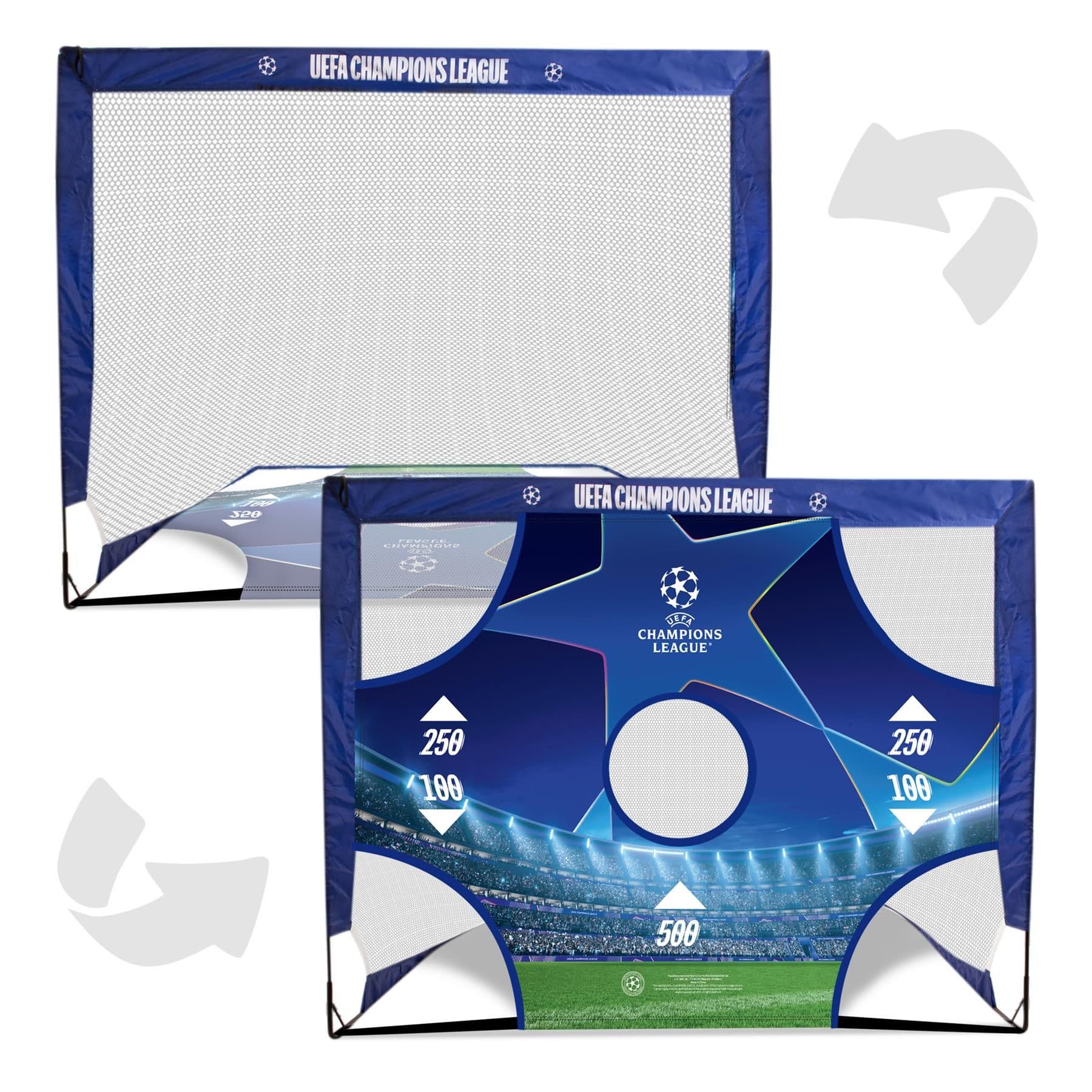 Hy-Pro UCL 4ft x 3ft Flexi Goal with Target Sheet in Blue | Size: Kids