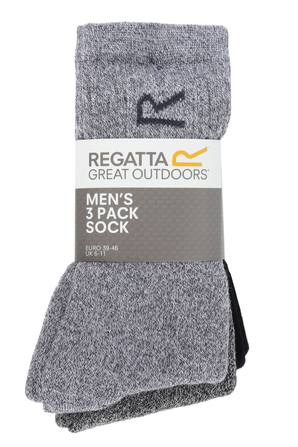 Regatta Men's 3 Pack Socks In A Box in Light Grey