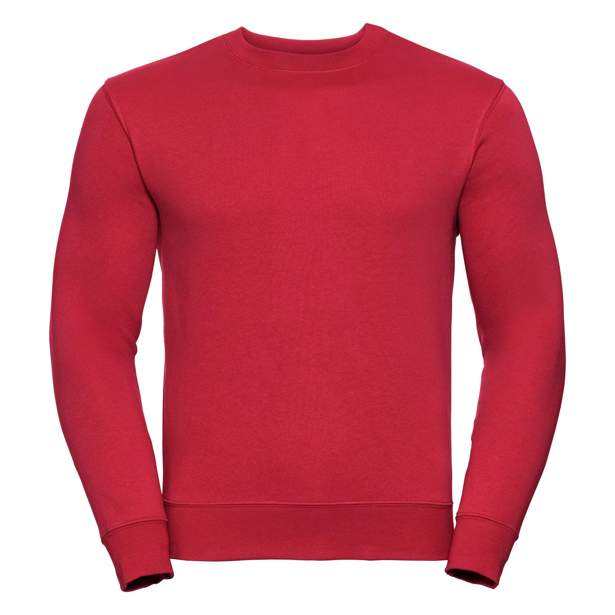 Russell Men's Authentic Sweatshirt (Slimmer Cut) in Red | Size: Small