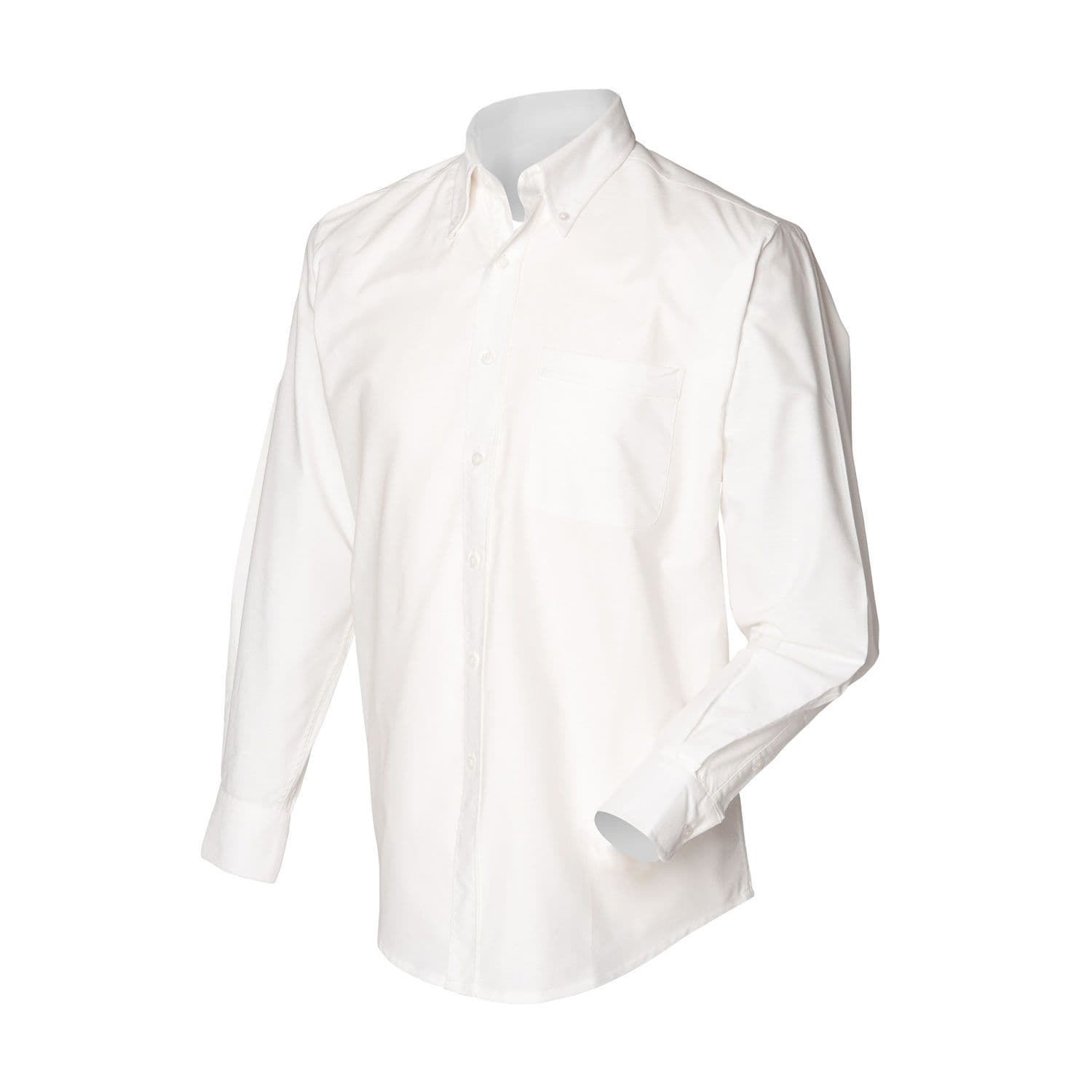 Henbury Men's Long Sleeve Classic Oxford Work Shirt in White | Size: 3XL
