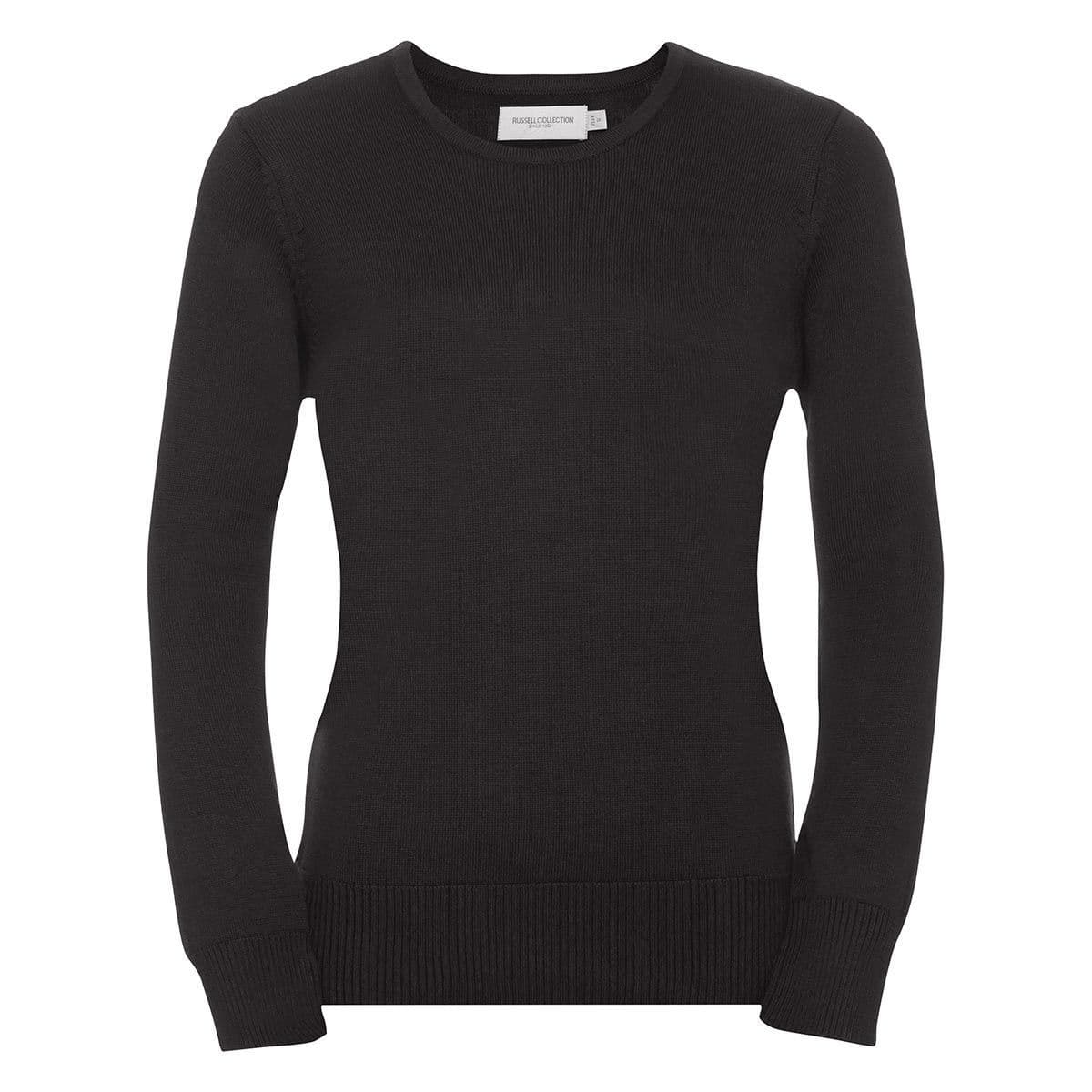 Russell Women's Collection V-Neck Knitted Pullover Sweatshirt in Charcoal | Size: Large