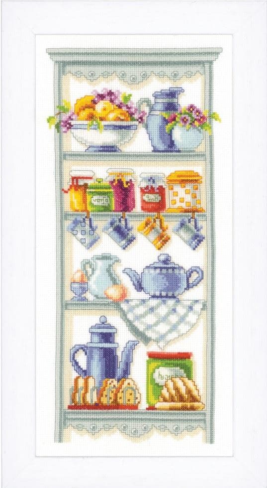 Vervaco Counted Cross Stitch Kit Kitchen Shelf
