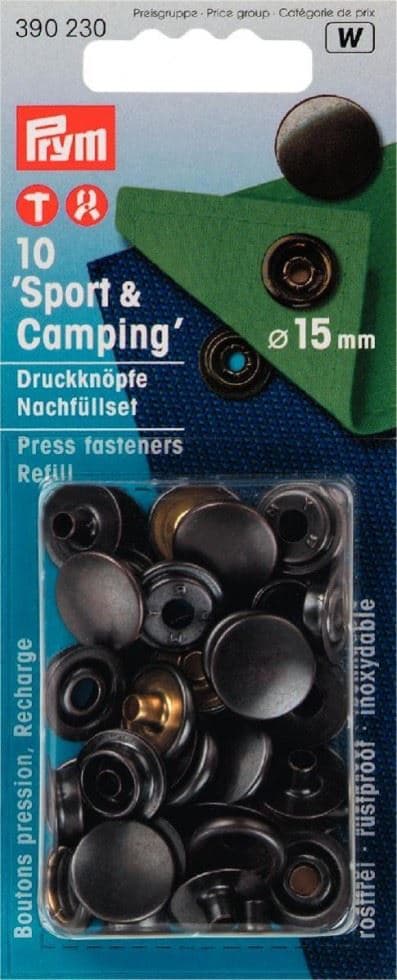 Prym Sport Snaps Press Fasteners Refill Silver