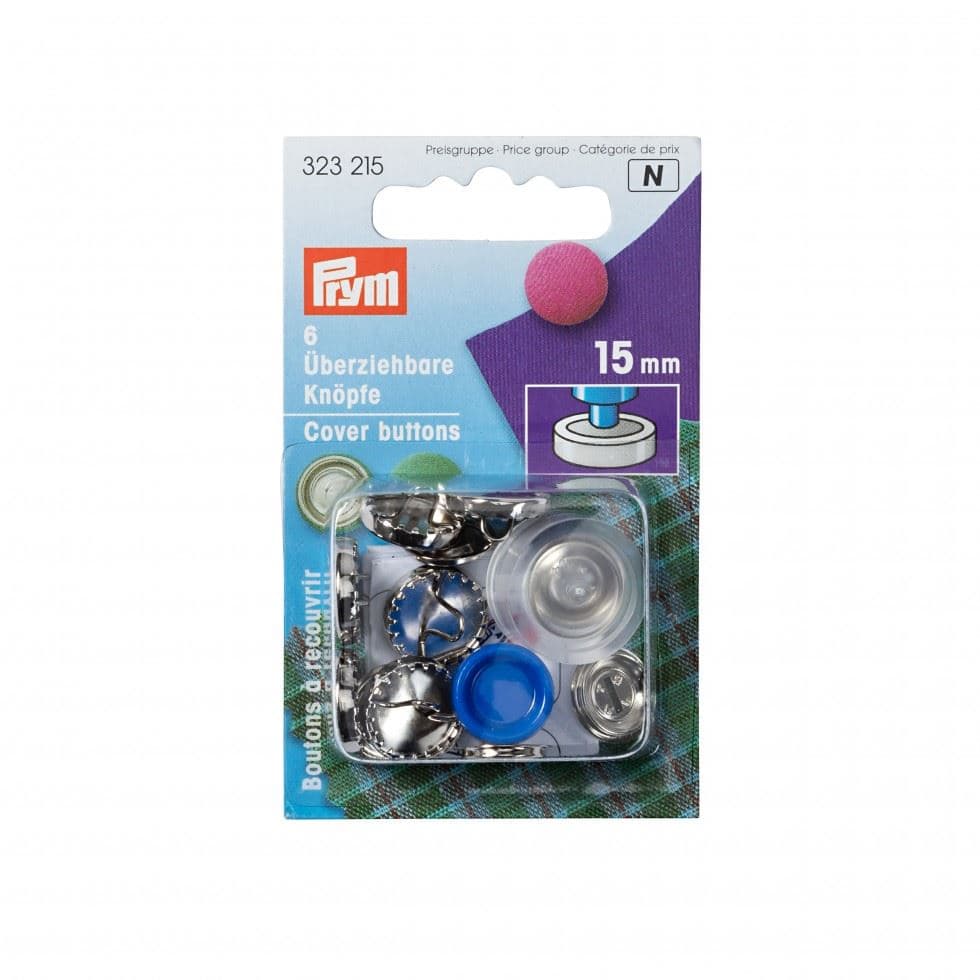 Prym Cover Buttons With Tool Gold/Silver