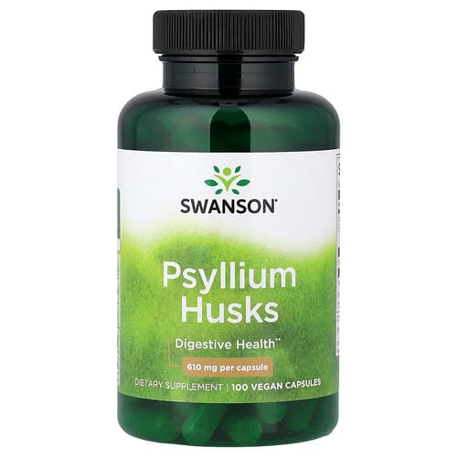 Swanson Vitamins, Psyllium Husks, 610 mg, 100 Vegan Capsules