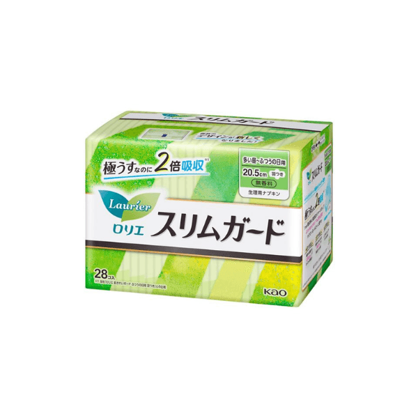Kao - Laurier Slim Guard Heavy Daily Use With Wings 20.5cm - 28pcs - Fragrance Free