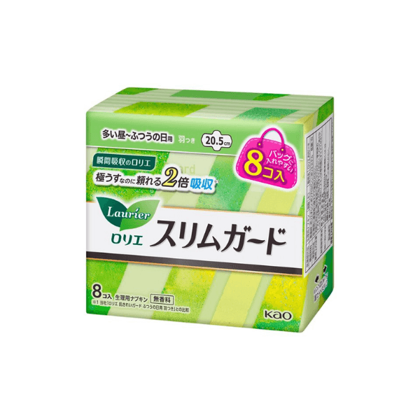 Kao - Laurier Slim Guard Heavy Daily Use With Wings 20.5cm - 8pcs - Fragrance Free