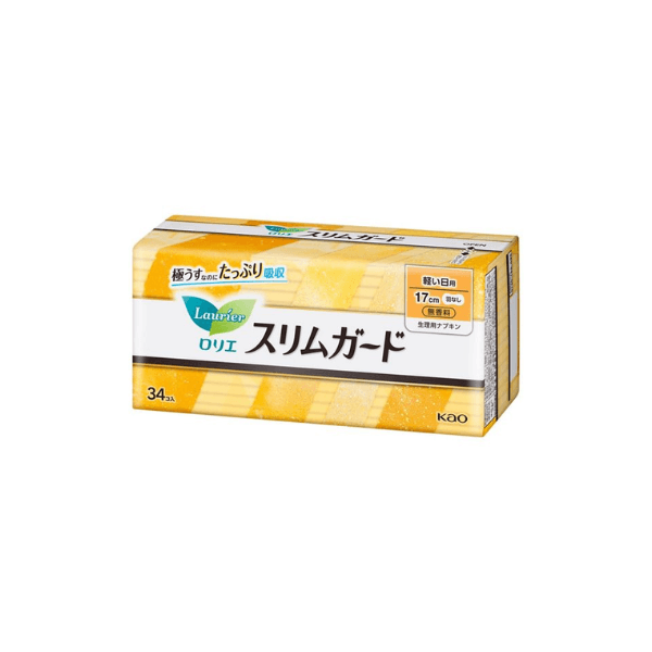 Kao - Laurier Slim Guard Light Daily Use no Wings 17cm - 34pcs - Fragrance Free