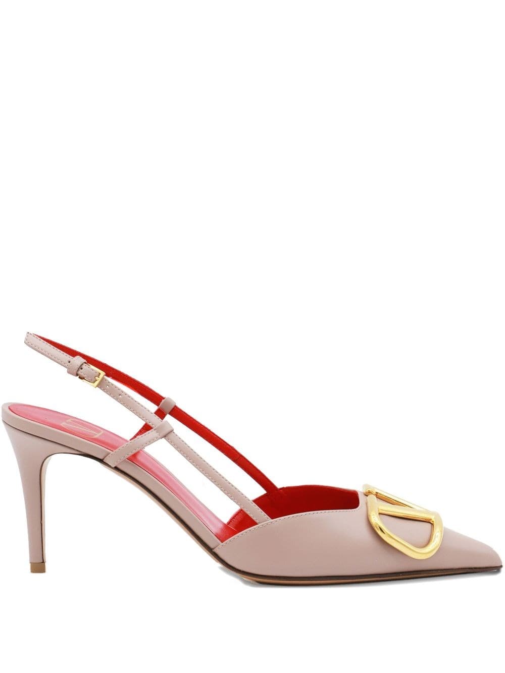 Valentino Garavani Vlogo Signature Leather Slingback Pumps